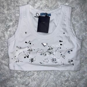 Beautiful & Unique PRADA Crop Top (NWT) never worn and in great shape.